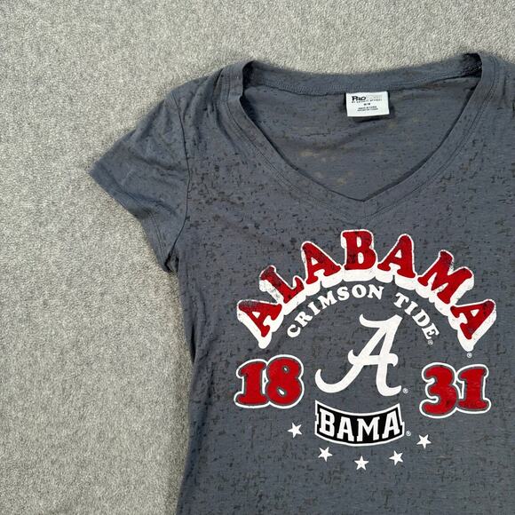 Alabama Crimson Tide Bama Pro Edge T- Shirt Juniors Medium V-Neck Distressed New - Picture 3 of 9